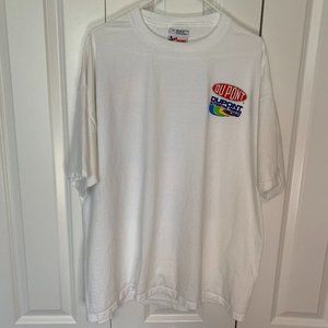 T-shirt Vintage Jeff Gordon NASCAR DuPont #24 Monte Carlo – Fruit Of The Loom Taille L/XL, Orange Rétro !
